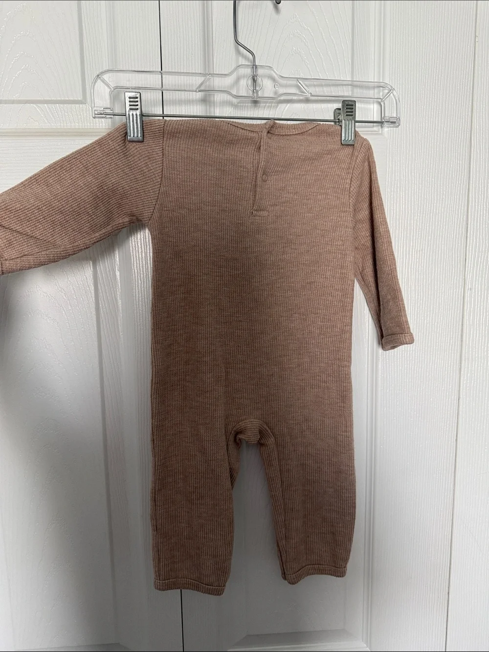 Lil Bro Ribbed Baby One-Piece in Dusty Brown